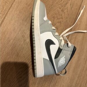 Kids Gray and Black Sneakers